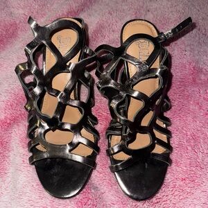 Vintage BRASH Black Strappy Sandals
